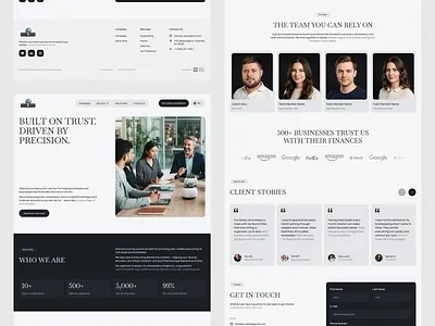 Financial & Accounting Services Website accounting clean design development landing landing page landing page design minimal turnkey website ui ui design ux web design webflow webflow development website website design
