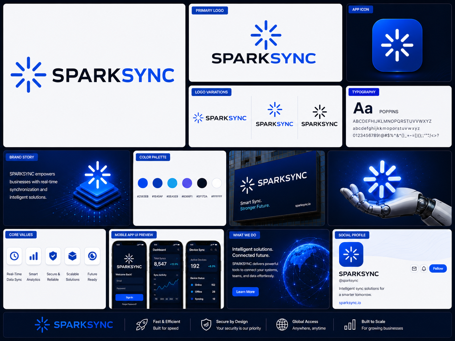Modern Data Sync Technology Brand Identity branding design fintech logo graphic design logo typography