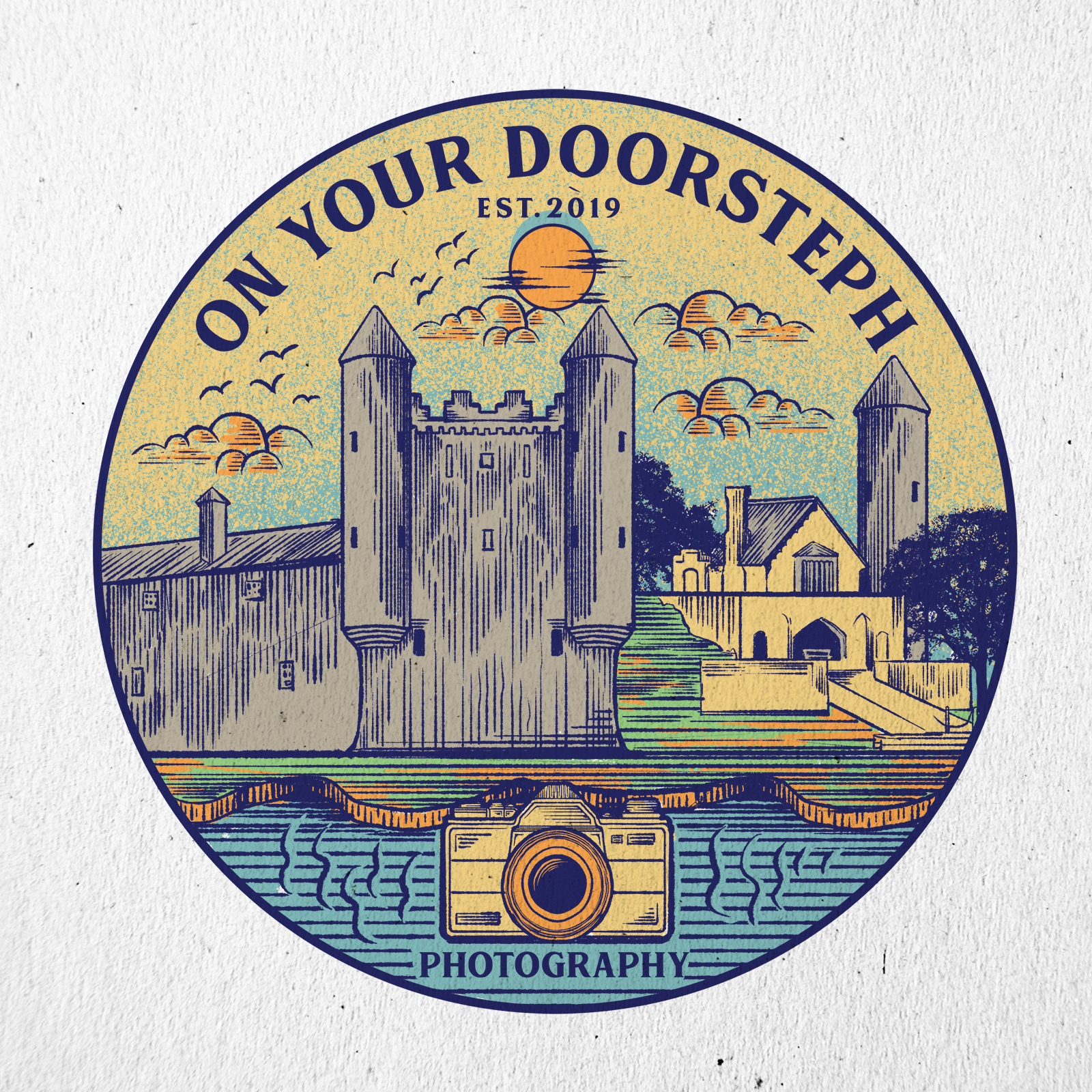 Vintage Photography Logo Design | Castle Badge Branding adobe illustrator adobe photoshop badge logo brand identity branding characterillustration creative logo design graphic design hand drawn illustration line art logo logo photography logo retro branding travel branding vector vintage