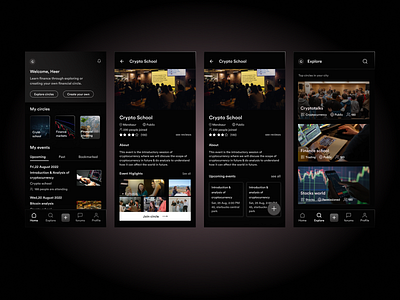 Circle (Platform of Financial communities) dailyui design ui