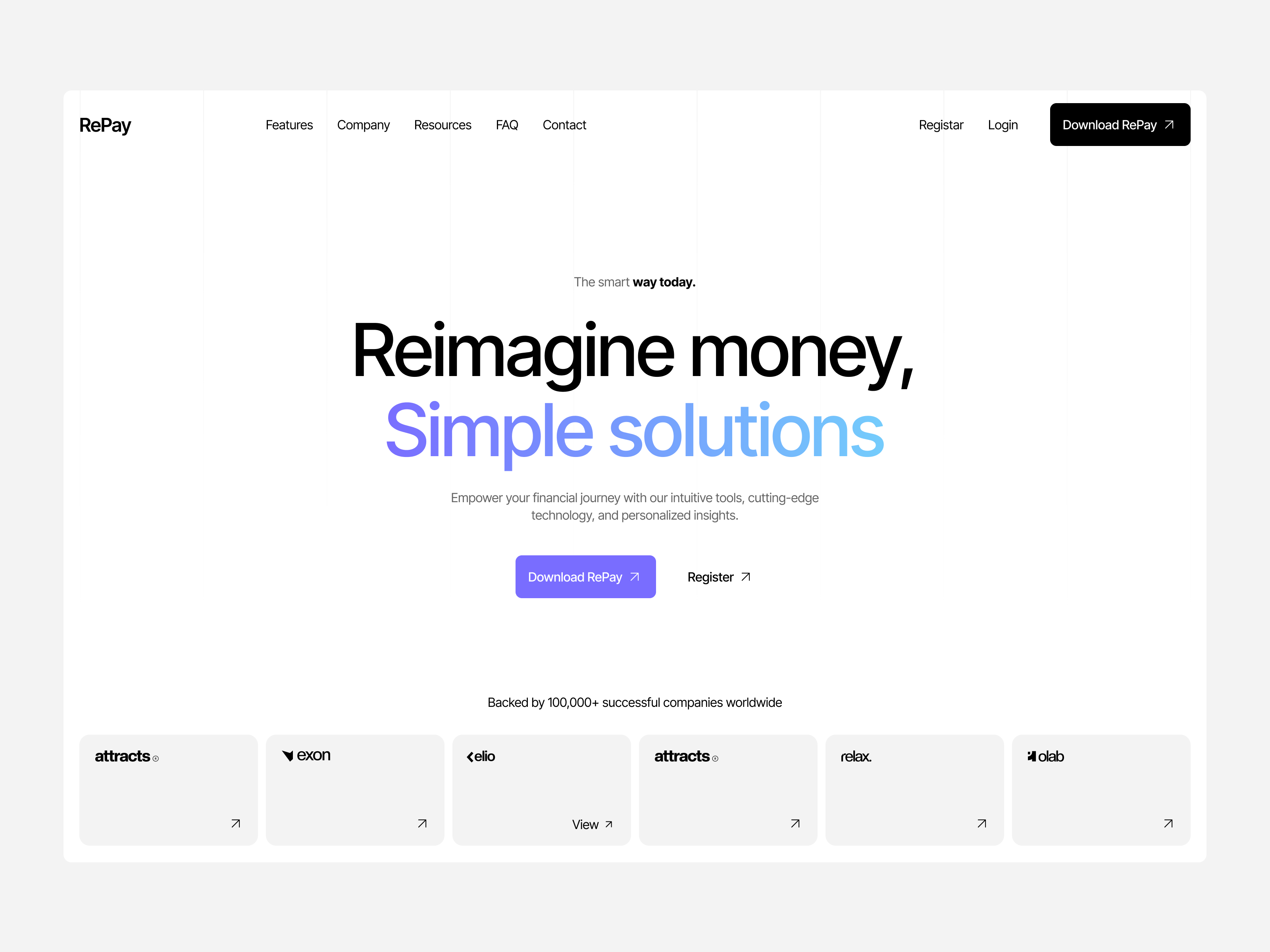 Repay - Fintech SAAS Website finance saas finance website fintech saas fintech website landing page payment website saas saas landing page saas website web design website design