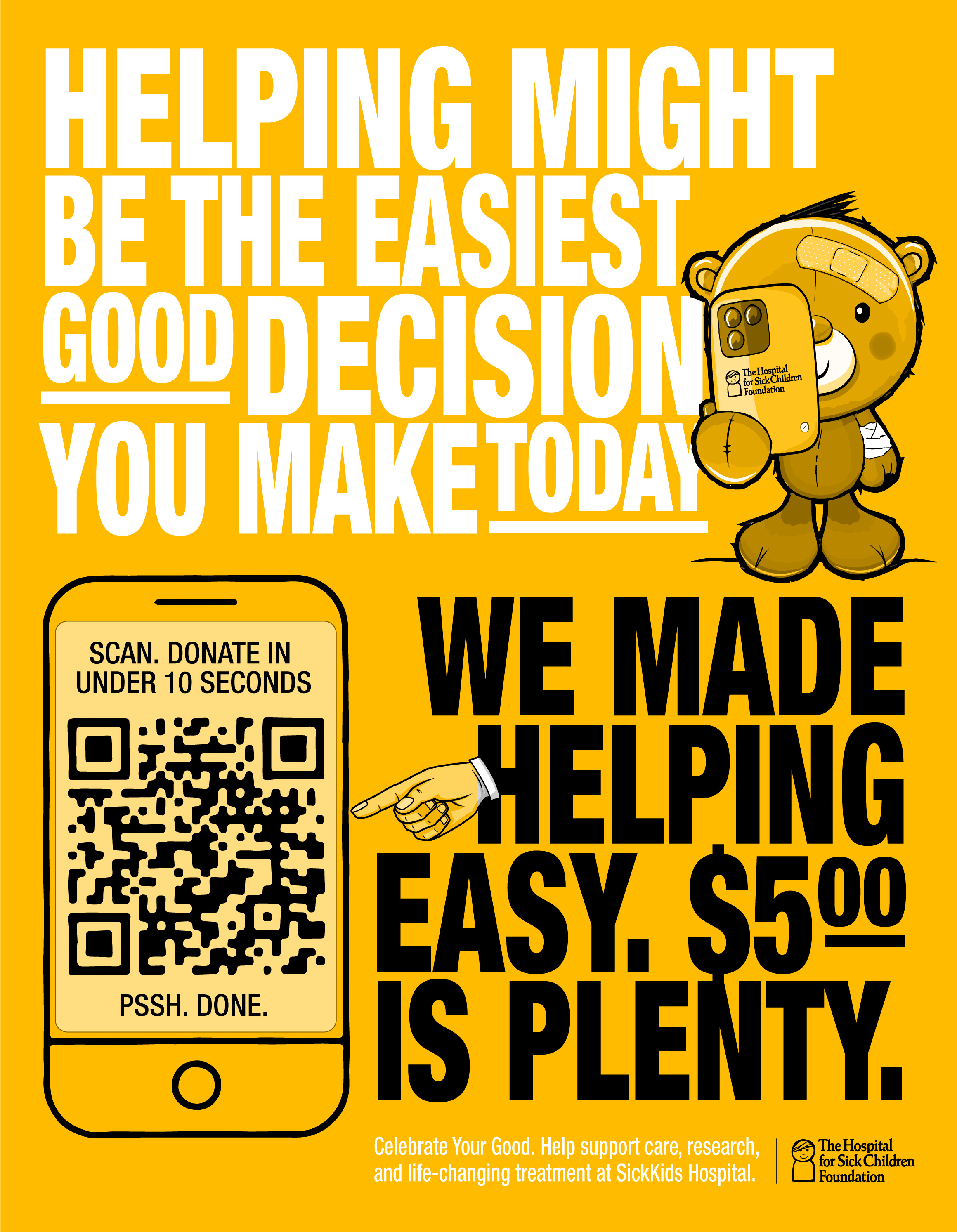 SickKids Celebrate Your Good Campaign branding design graphic design illustration thepoddotme typography