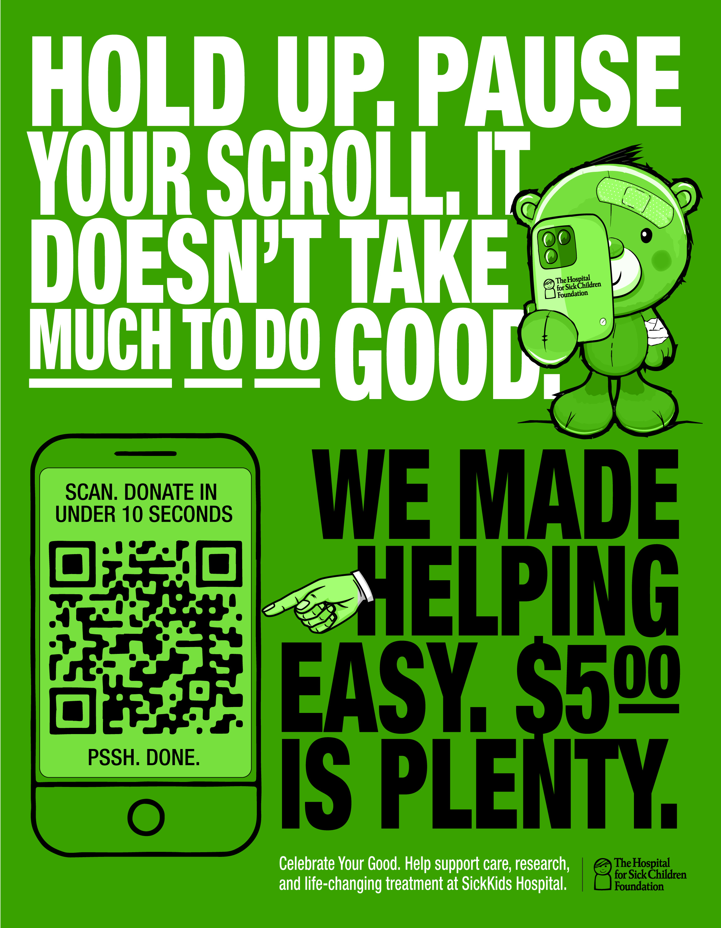 SickKids Celebrate Your Good Campaign branding design graphic design illustration thepoddotme typography
