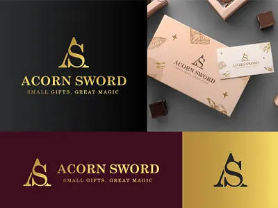 Luxury Monogram AS | Acorn Sword Logo Concept brand identity branding creative logo elegant design gift brand gold logo identity design lettermark logo logo design logo inspiration luxury branding luxury logo minimal branding minimal logo modern branding monogram logo premium brand typography logo visual identity