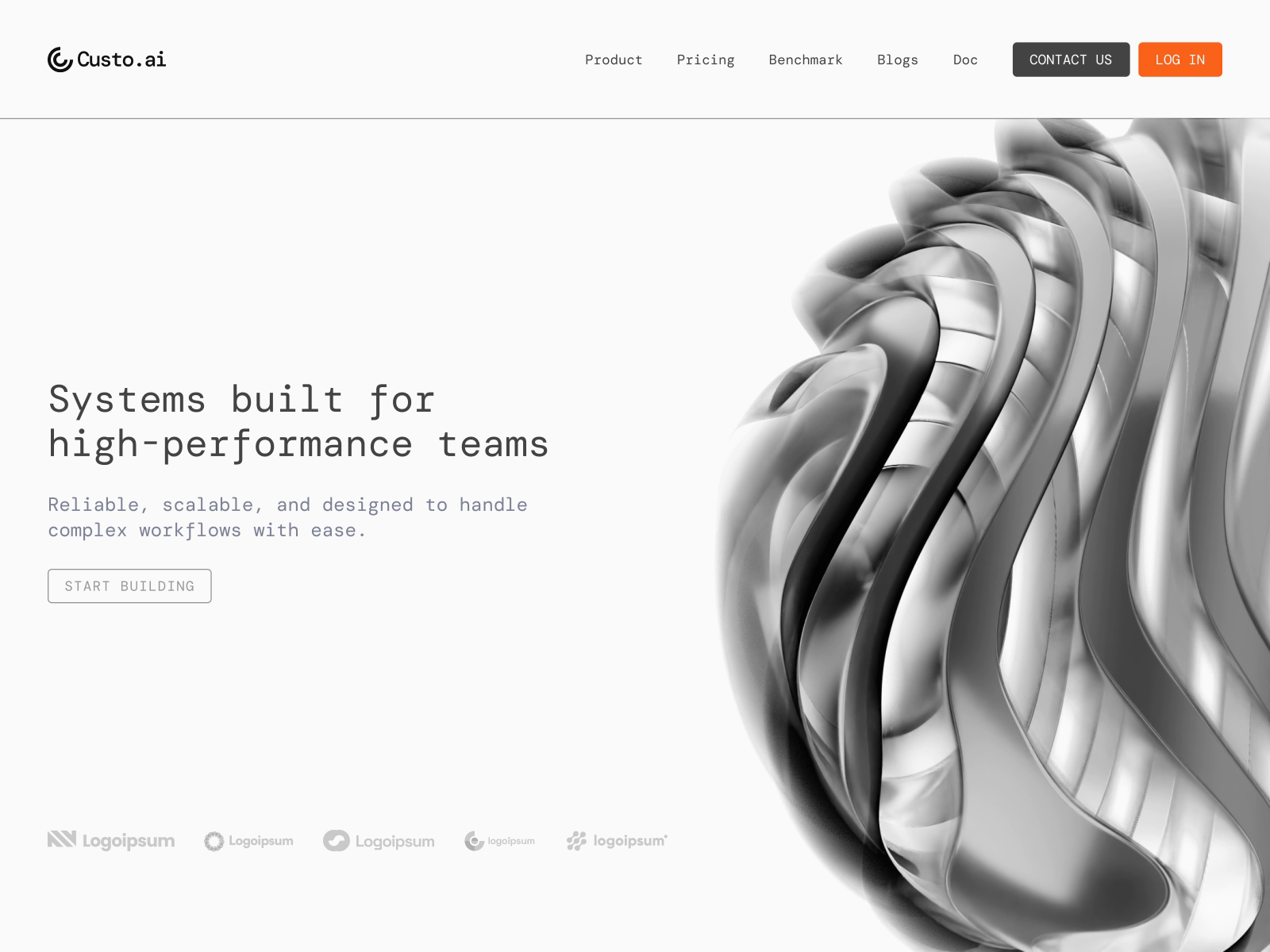 AI Landing Page 3D Animation