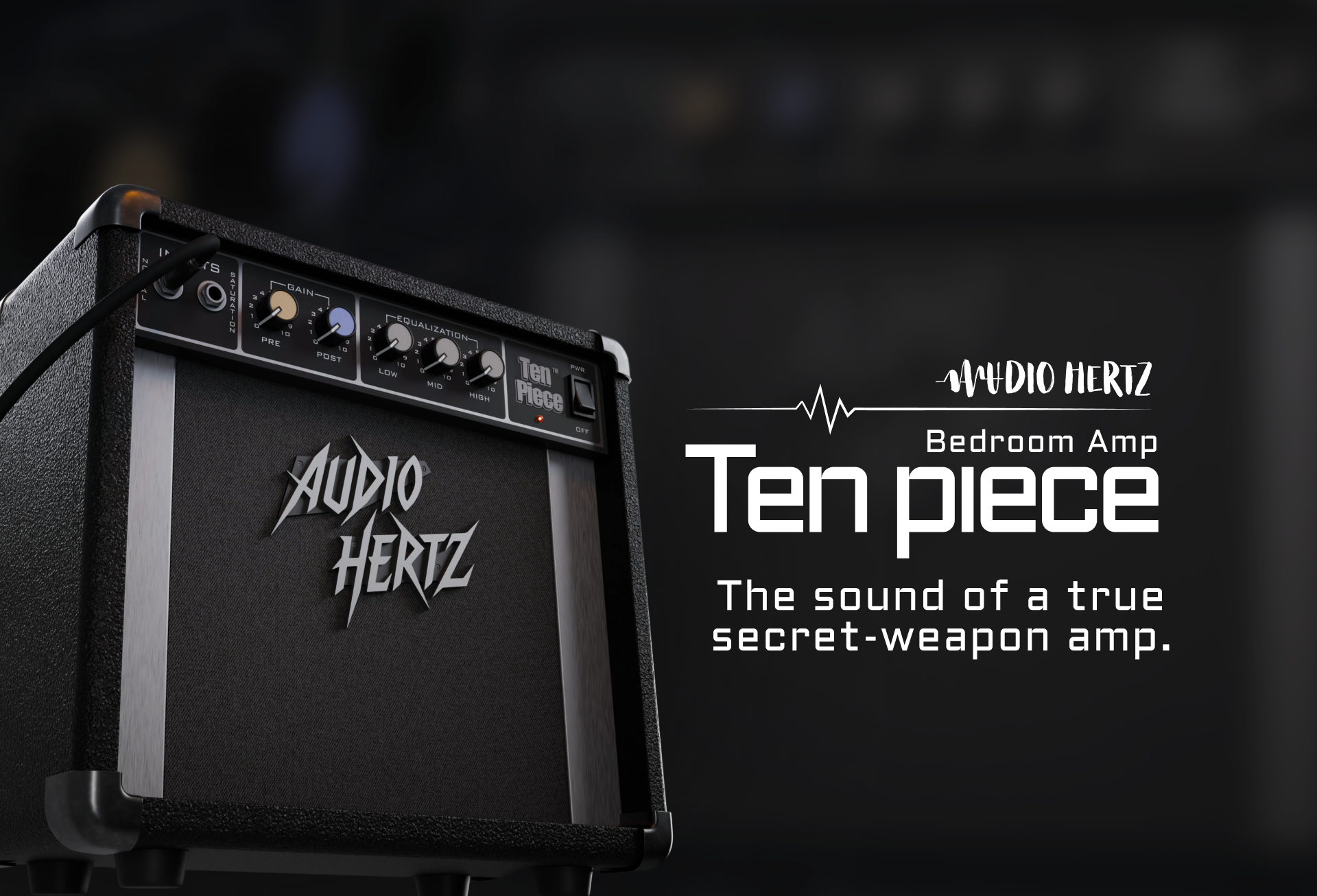 "TenPiece" Guitar Amp VST GUI Design 3d 3d modeling au plugin graphic design gui guitar music musicproduction ui vst vst plugin
