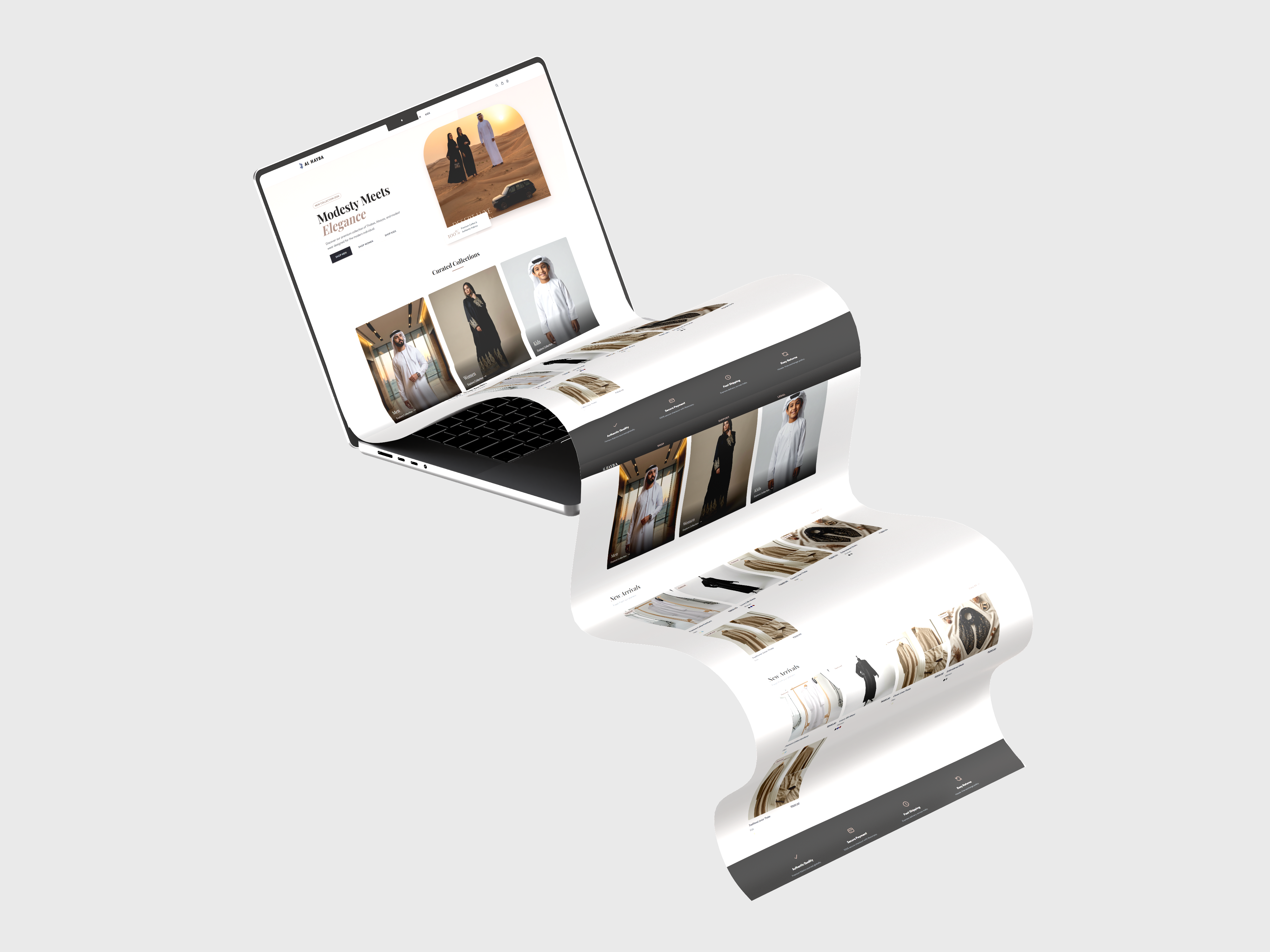 E-Commerce Website for Al Hayba Clothing Brand e commerce e commerce website responsive website shopping website web development website