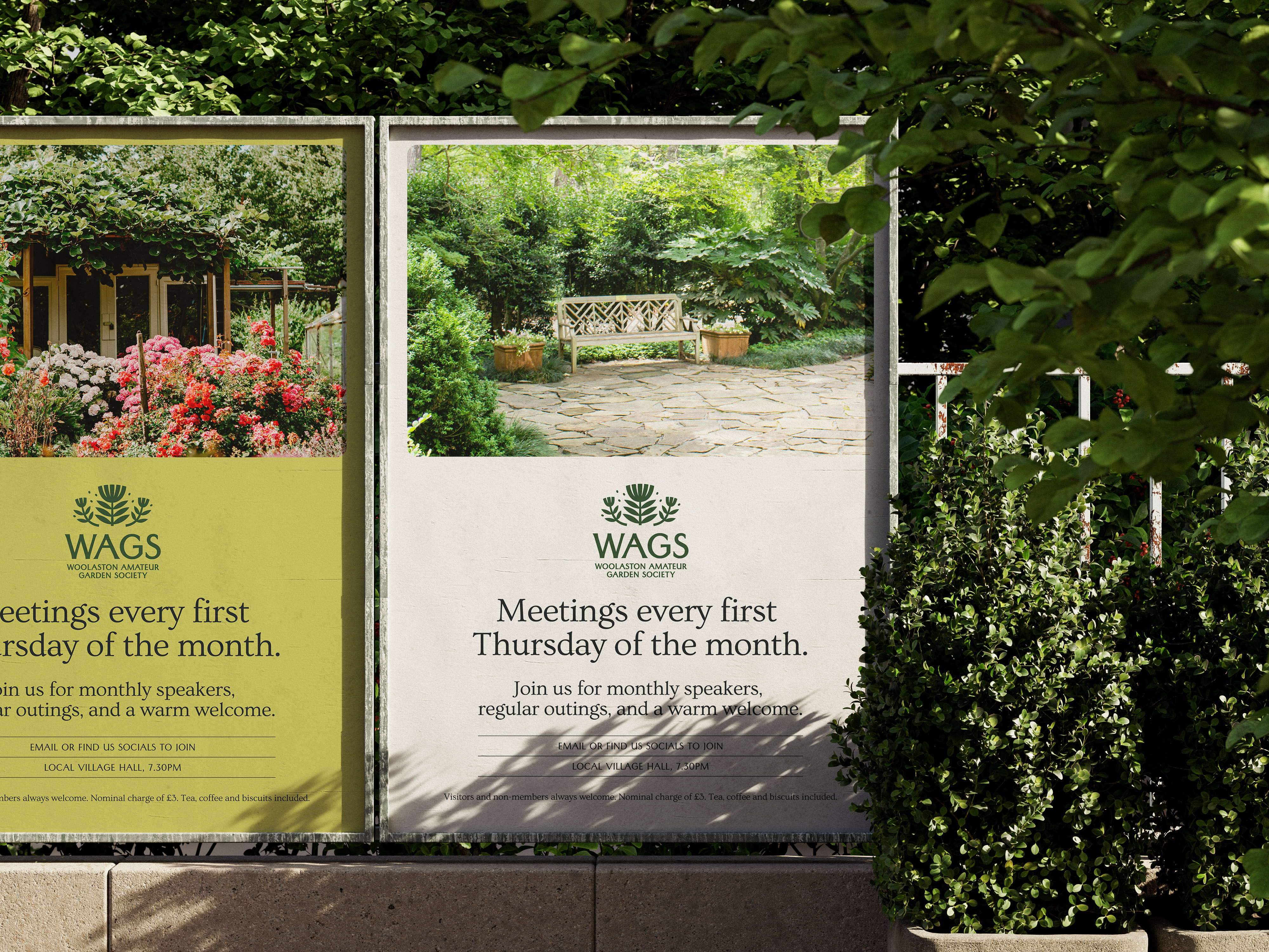 Woolaston Amateur Garden Society branding graphic design logo
