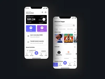 Decentralised App Store (Fintech) design product design typography ui ux