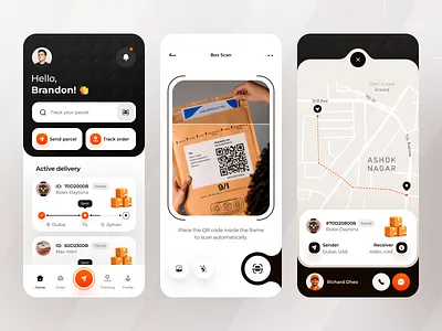 Parclgo - Parcel Delivery App courier app courier service delivery app delivery service logistics app mobile app modern parcel app on demand delivery package delivery parcel app parcel delivery app parcel tracking ui parclgo send parcel track order transportation transportation app
