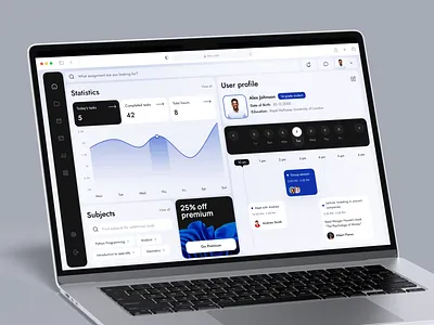 Learning Website Design academic portal clean ui custom software development edtech design education web design learning platform online course ui progress tracking student dashboard ui ux web dashboard web design web interface design website design