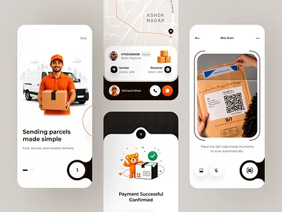Parclgo - Parcel Delivery App courier app courier service delivery app delivery service logistics app mobile app modern parcel app on demand delivery package delivery parcel app parcel delivery app parcel tracking ui parclgo send parcel track order transportation transportation app