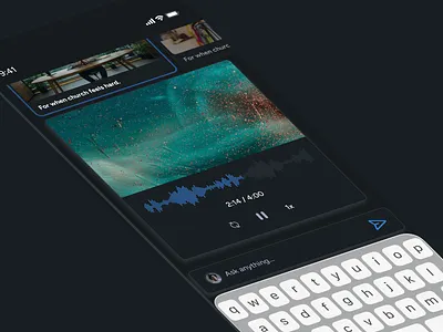 Ai Audio Chat Experience ai chat audio audio chat audio player claude input waveform
