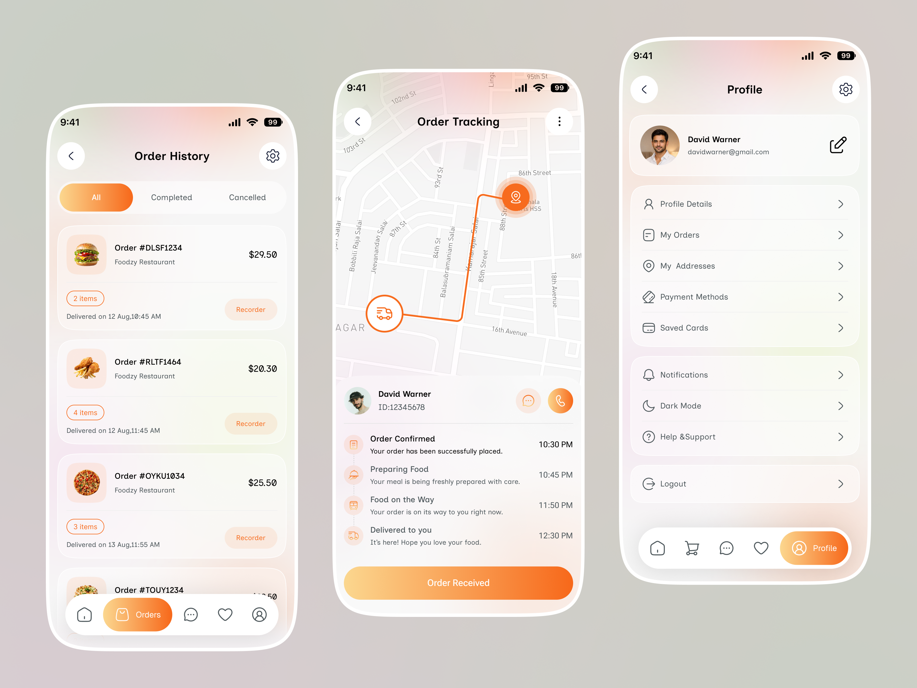 Food Delivery Mobile App Design