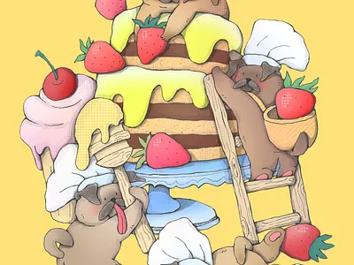 Bakery Cute Illustration bakery branding coffee shop cute illustration whimsical