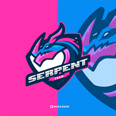 SERPENT TEAM design esport esport logo graphic design illustration logo mascot mascot logo sea monster serpent vector
