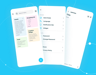 Simple Notes app design android app design graphic design ios notes simple ui