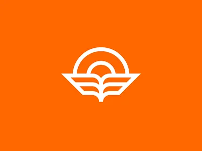 Abstract Winged Sunrise Emblem for Modern Brand abstract logo clean logo corporate identity emblem logo freedom symbol futuristic design geometric logo growth logo minimal logo modern branding professional logo startup branding sunrise logo tech logo wing logo