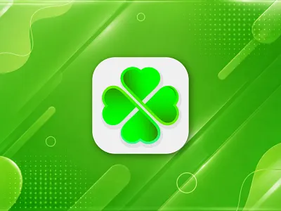 Four-leaf clover logo abastact brand identity branding logo four leaf logo leaf logo logo logo design modern logo