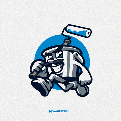 PAINTMAN design graphic design illustration logo logo mascot mascot mascot logo paint vector