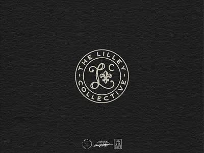 The Lilley Collective Badge Logo badge black and white brand design brand identity branding branding design circular classic emblem hand drawn identity design lettering logo logo design minimal monogram simple typography vintage visual identity