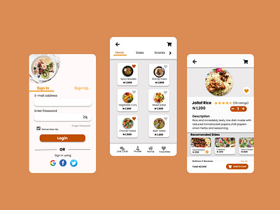 Food Delivery App Design app appareldesign delivery design designer designerdresses food foodapp foodbaby fooddesign foodielondon foodtography graphic design happyfood illustration logo template ui vector website