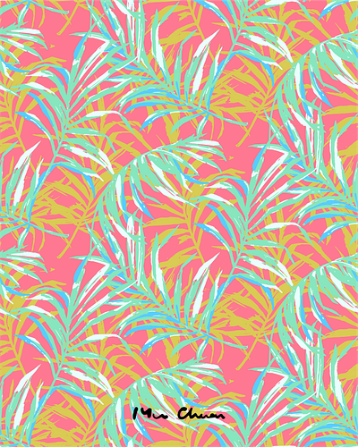 palm pattern illustration pattern