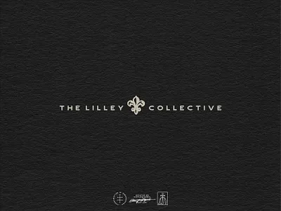 The Lilley Collective Horizontal Logo banner brand design brand identity branding branding design clean fleur de lis hand drawn horizontal identity design logo logo design logotype minimal modern simple typography vintage visual identity wordmark