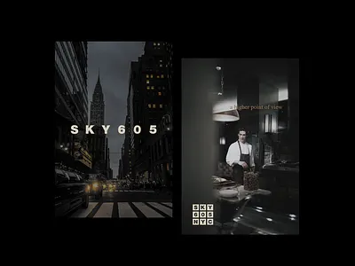 SKY605 / Elevated Restaurant Branding in NYC / Poster Design brand identity brand identity design branding branding agency branding agency for restaurants design elegant restaurant branding graphic design high end high end visual identity inspiration logo logo design luxury luxury branding nyc restaurant branding agency poster poster design inspiration restaurant rebranding services