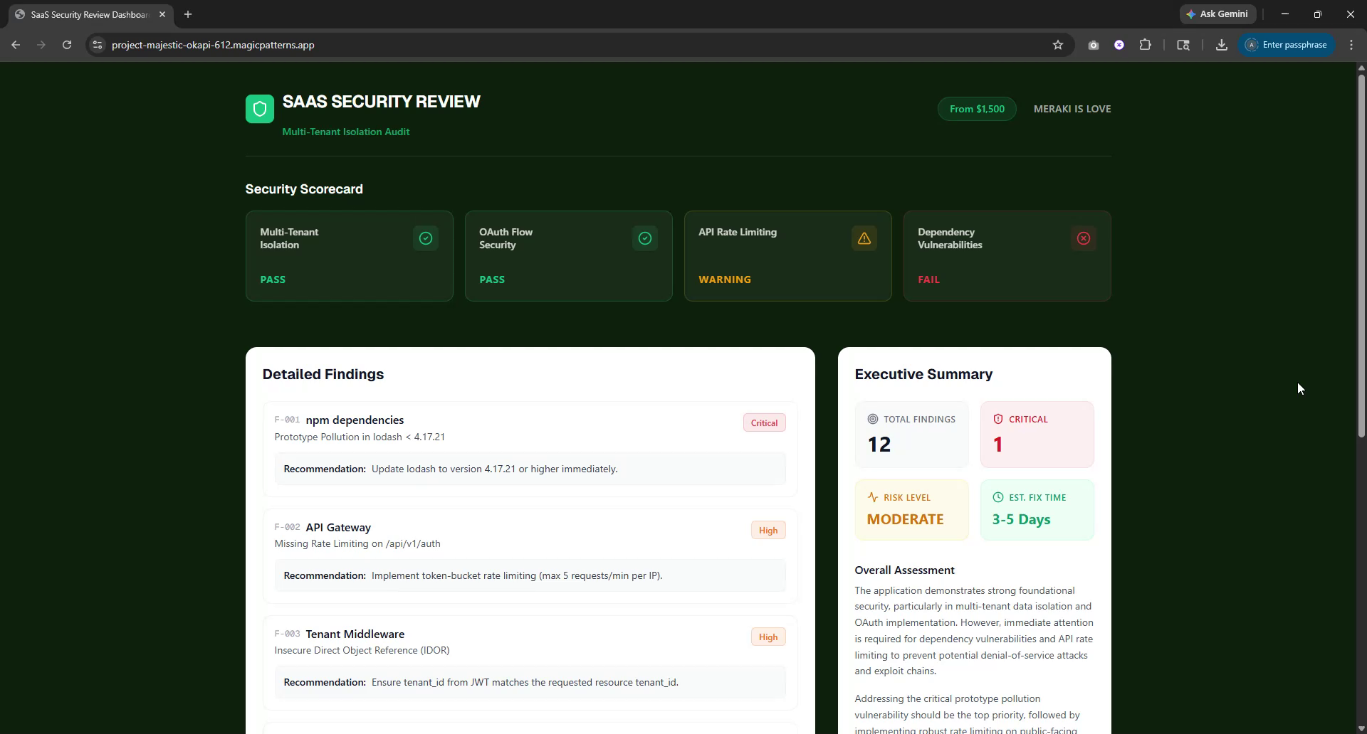 Example of Ai Risk Assessment & Security Review