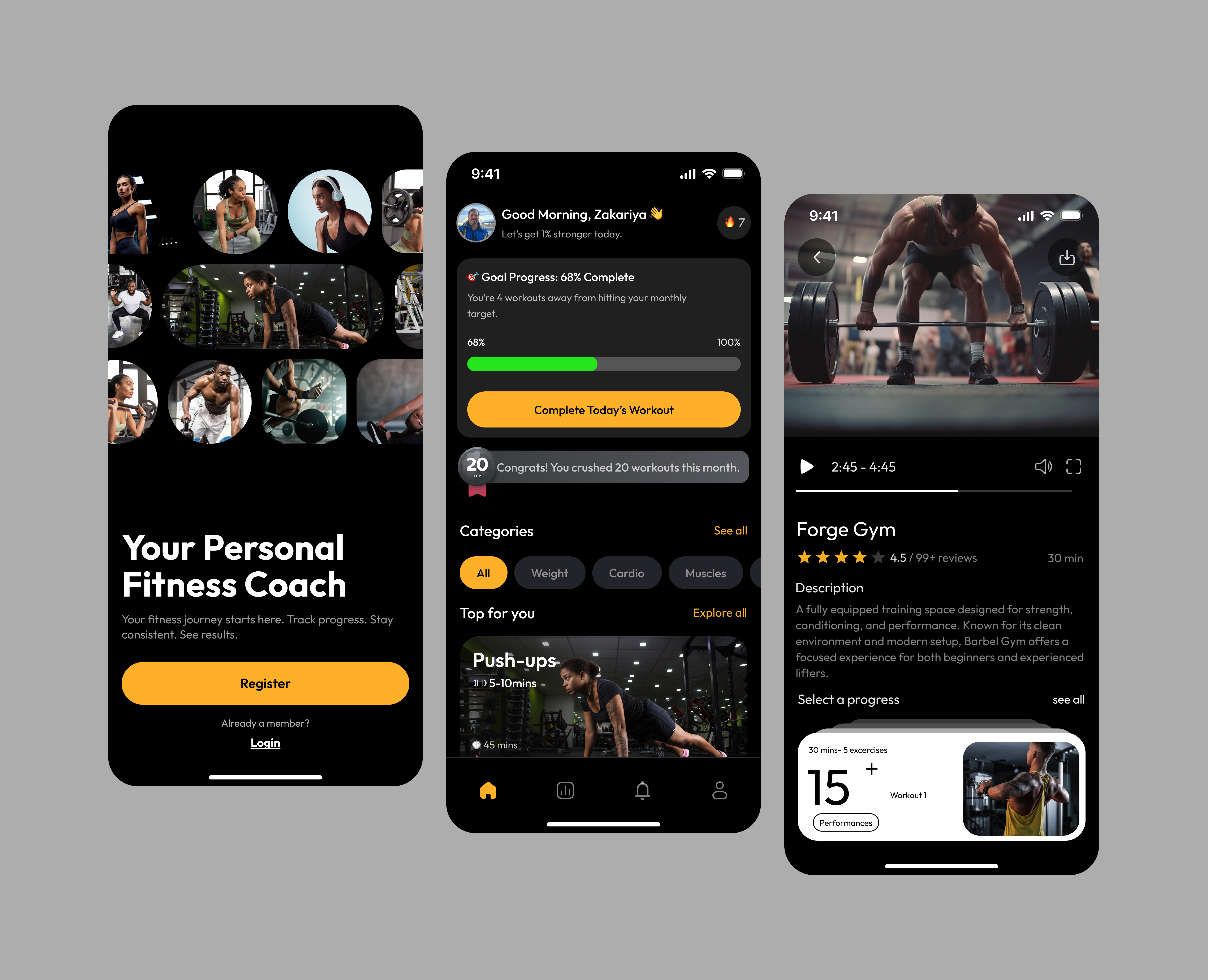 Fitness & Workout Mobile App