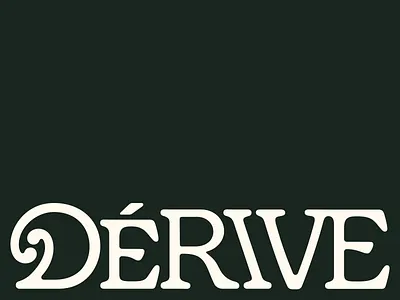 Dérive Coffee Roasters Logo avant garde brand branding coffee coffee roaster derive design fort worth graphic design identity logo philosophy psychogeography roaster swirl type typography
