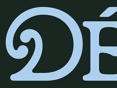 Dérive Coffee Roasters Logo Detail brand branding close up curve custom design detail fort worth graphic design identity logo logotype soft swirl symmetry type typography