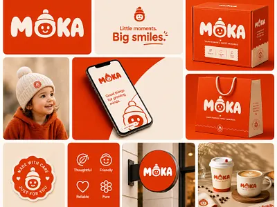 Moka - Cafe Branding bakery brand dedign brand identity branding cafe cafe logo coffee coffeeshop logo food bradning food logo food logo design graphic designer icon logo logo design restaurant branding restaurant logo small business symbol wordmark logo