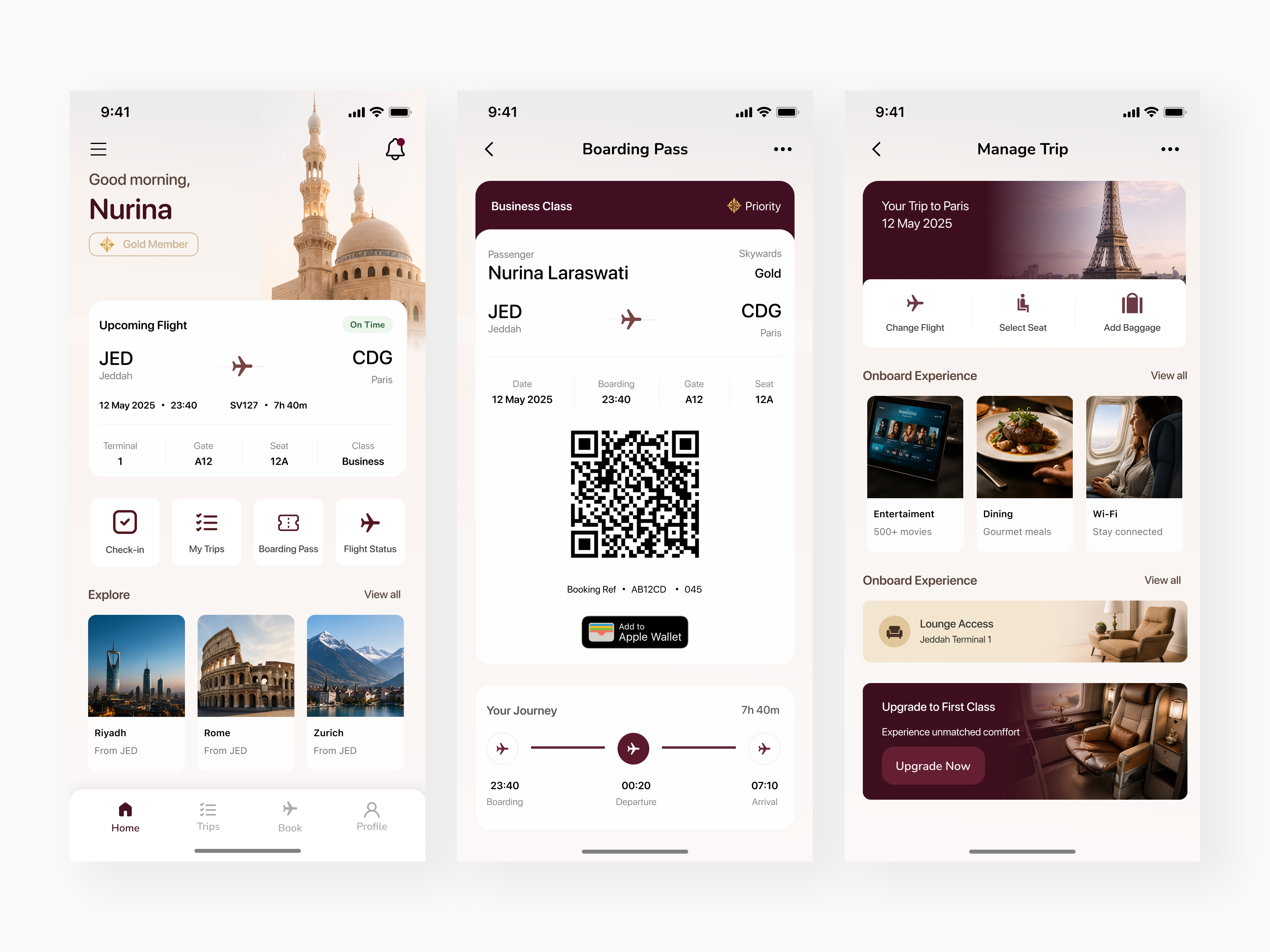 Flight Booking App – Travel Experience UI ✈️ airline app app design boarding pass booking app clean ui dashboard ui design inspiration filght app interface design minimal ui mobile app mobile ui modern ui product design travel app travel experience ui uiux ux ux design