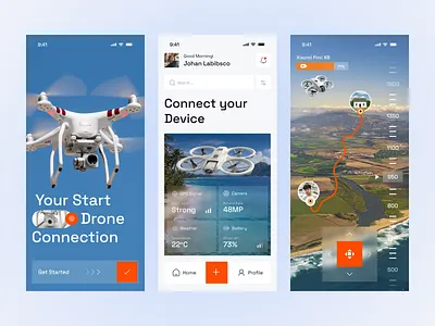 Drone Control & Tracking App UI 3d ai b2b crm dashboard dribbble drone drone app figma location mission mobile app popular saas service software tracking ui ux visualization