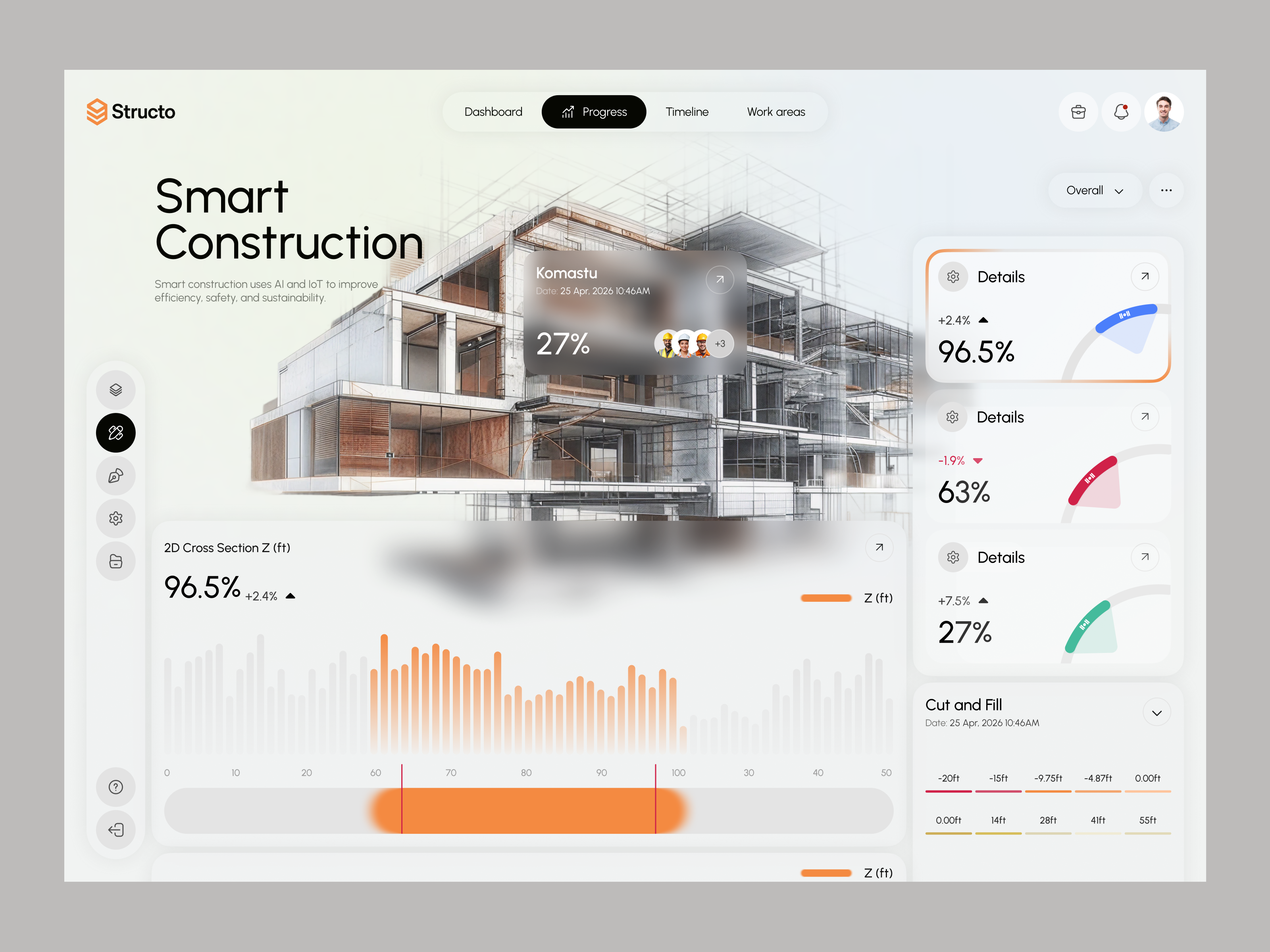 Smart Construction Dashboard | SaaS Web App UI/UX Design