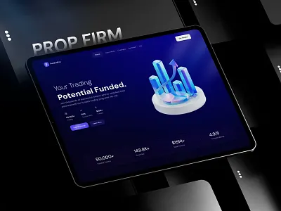 Prop Trading Firm - Landing Page crypto crypto exchange crypto prop trading cryptocurrency design forex forex trading landingpage product prop firm prop trading firm trade trading firm trading platform trading ui ux design web web3