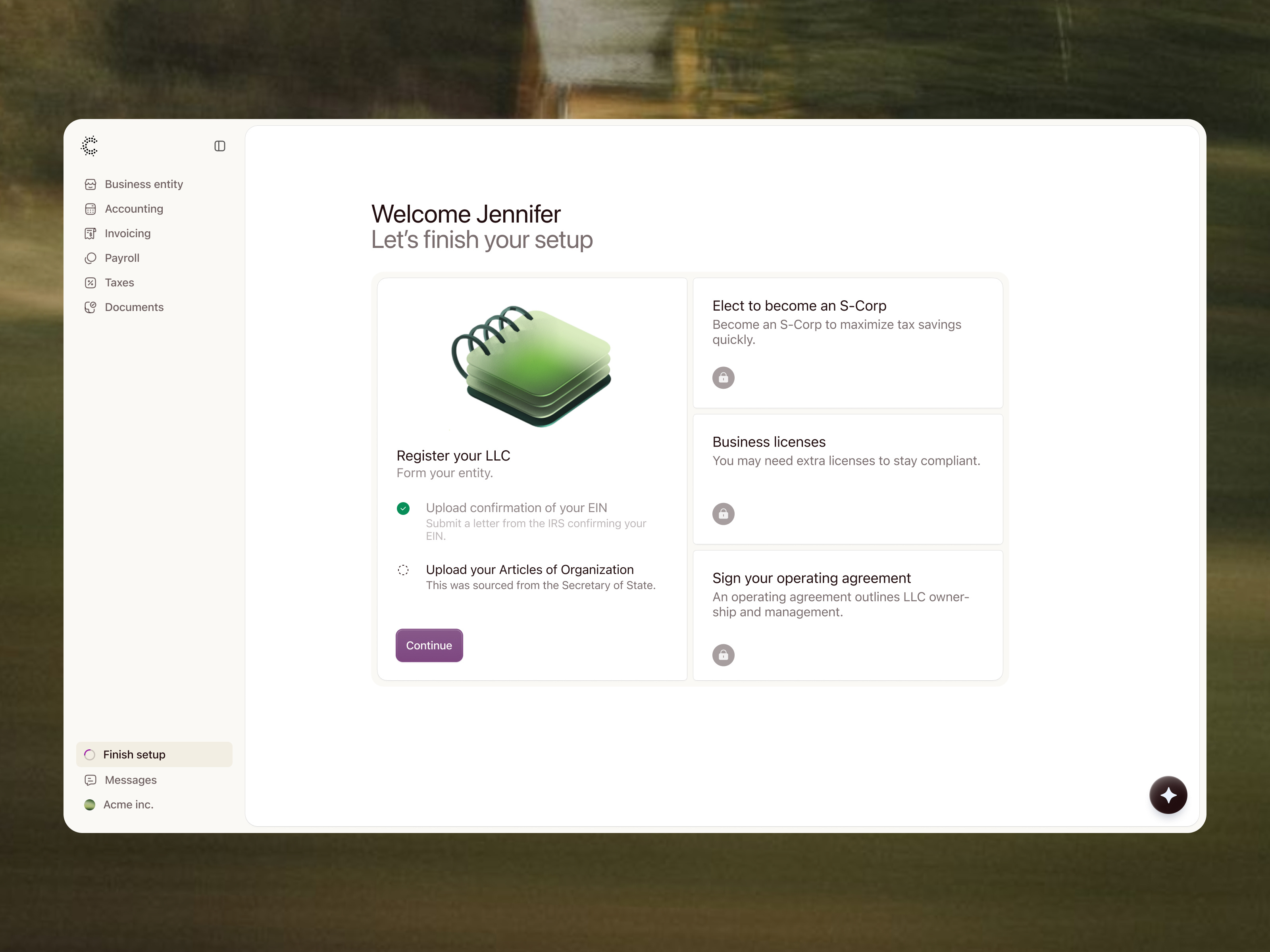 Onboarding checklist