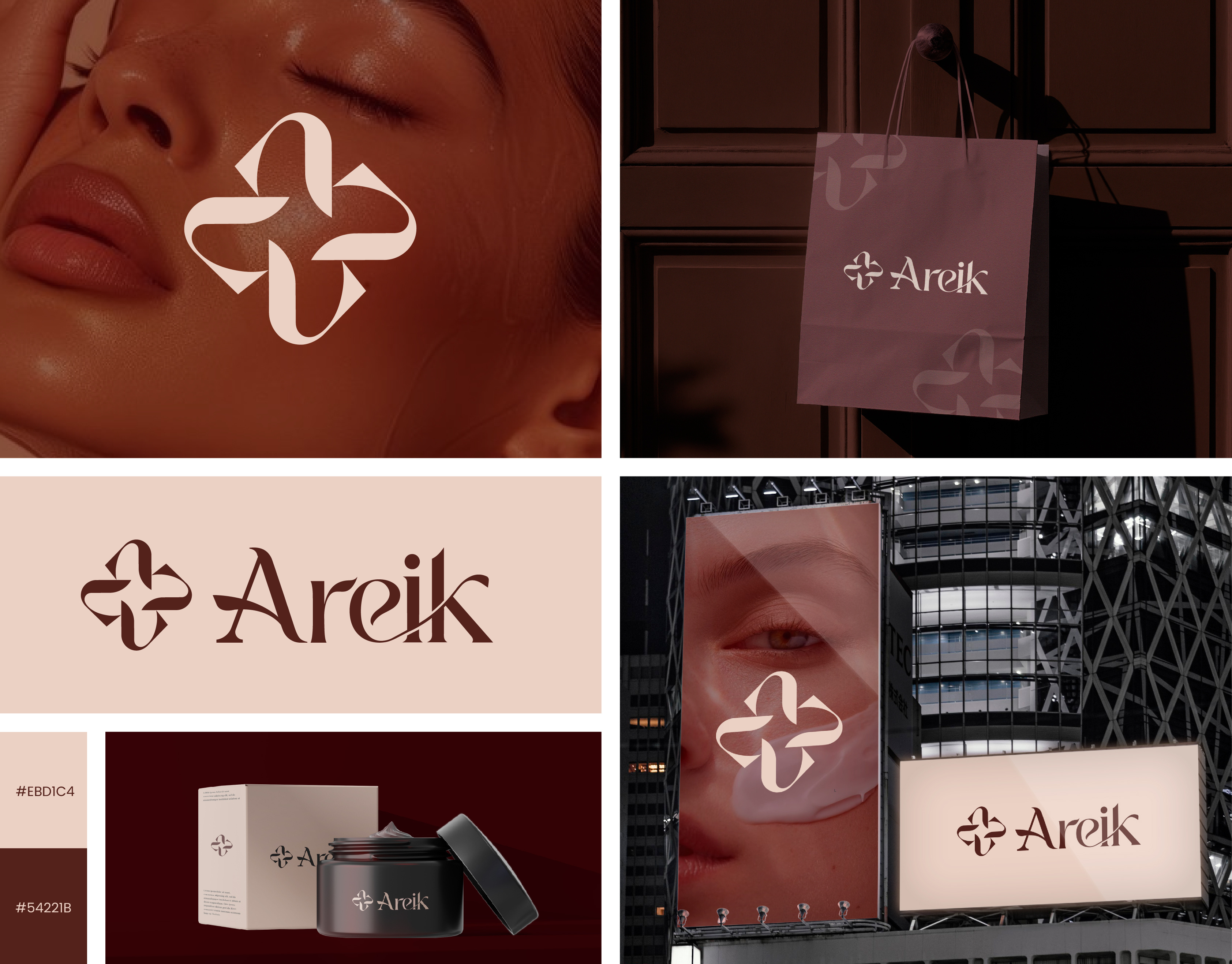 Example of Luxury Skincare Logo with Elegant Monogram Symbol