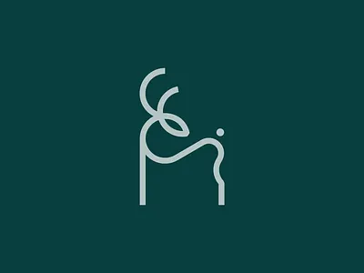 Deer design graphic design icon logo minimal vector