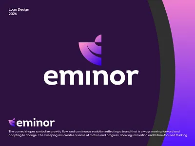 Eminor - SaaS Logo Mark Design brand identity branding custom logo iconic logo logo logo design logo mark logo types timeless logo
