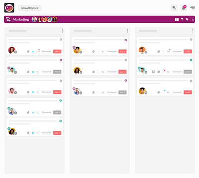 Workflow, tasks, cards cards ui clean ui design modern ui project management tasks website ui ux workflow