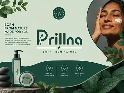 Skincare, Branding, Organic & Natural Brand Logo brand branding creative design graphic design illustration leaf logo logodesign natural organic skincare ui ux