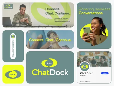 ChatDock — Messaging App Branding & Logo Design abstract logo brand mark branding business logo chat app communication design digital product geometric logo graphic design logo logo design logo designer logo for sale messaging app minimal logo modern logo social app startup tech branding