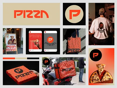 Pizza Logo Branding brand identity branding custom logo fast food fast food brand food brand logo design packaging pizza box design pizza logo pizza packaging restaurant logo snacks