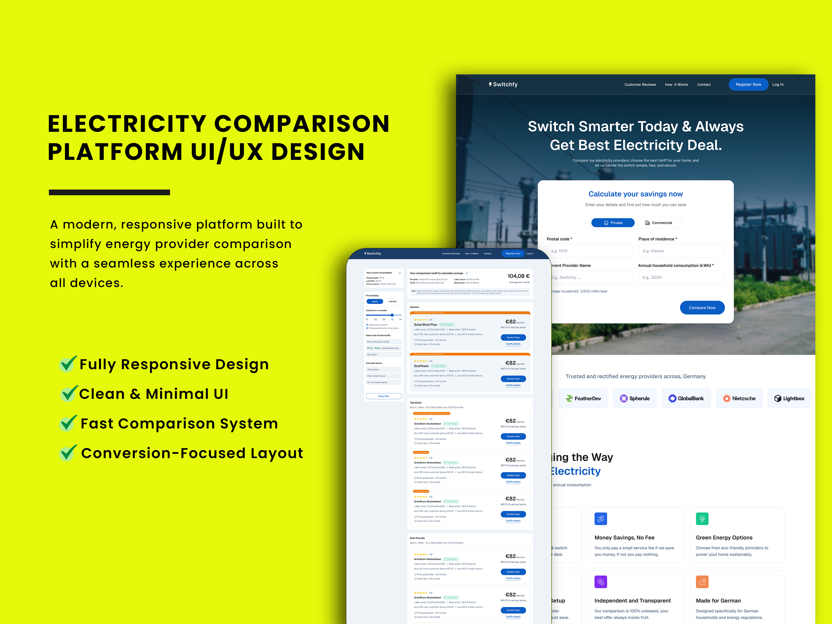 Example of Landing Page Design One Page