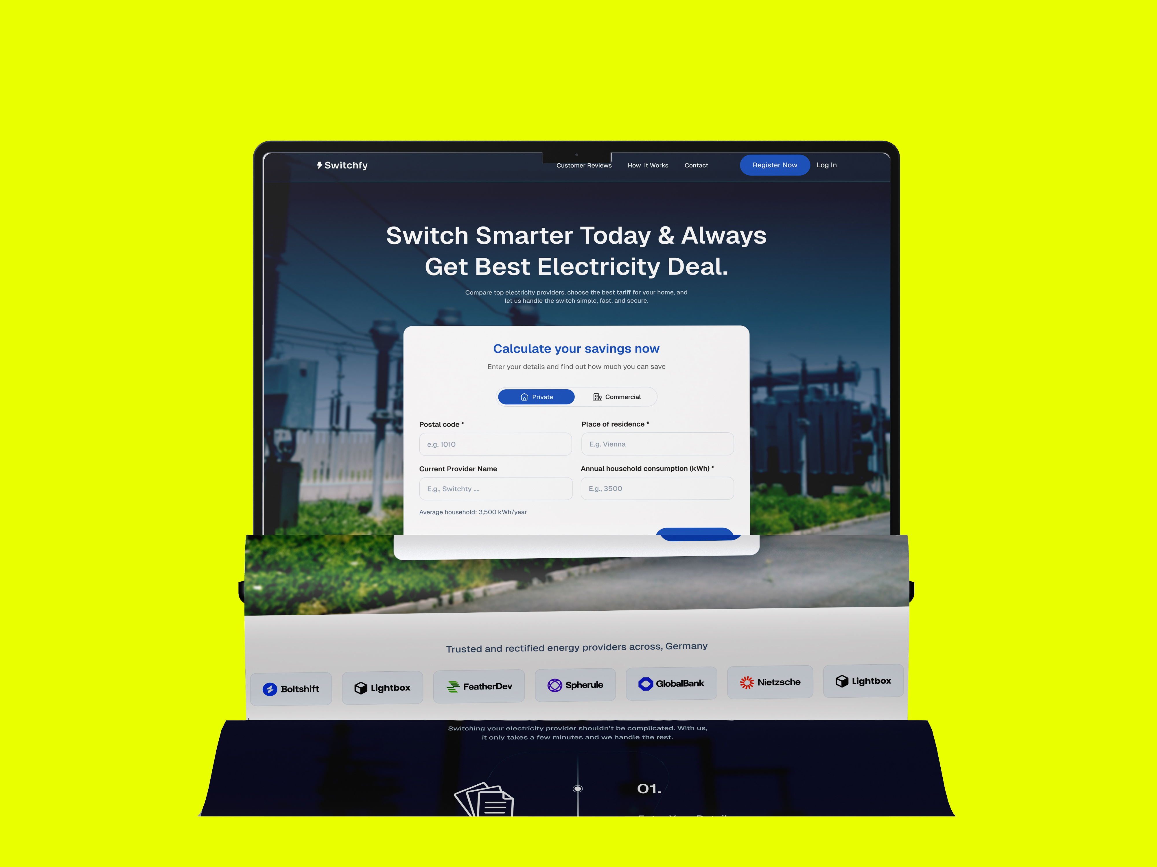 Example of Landing Page Design One Page