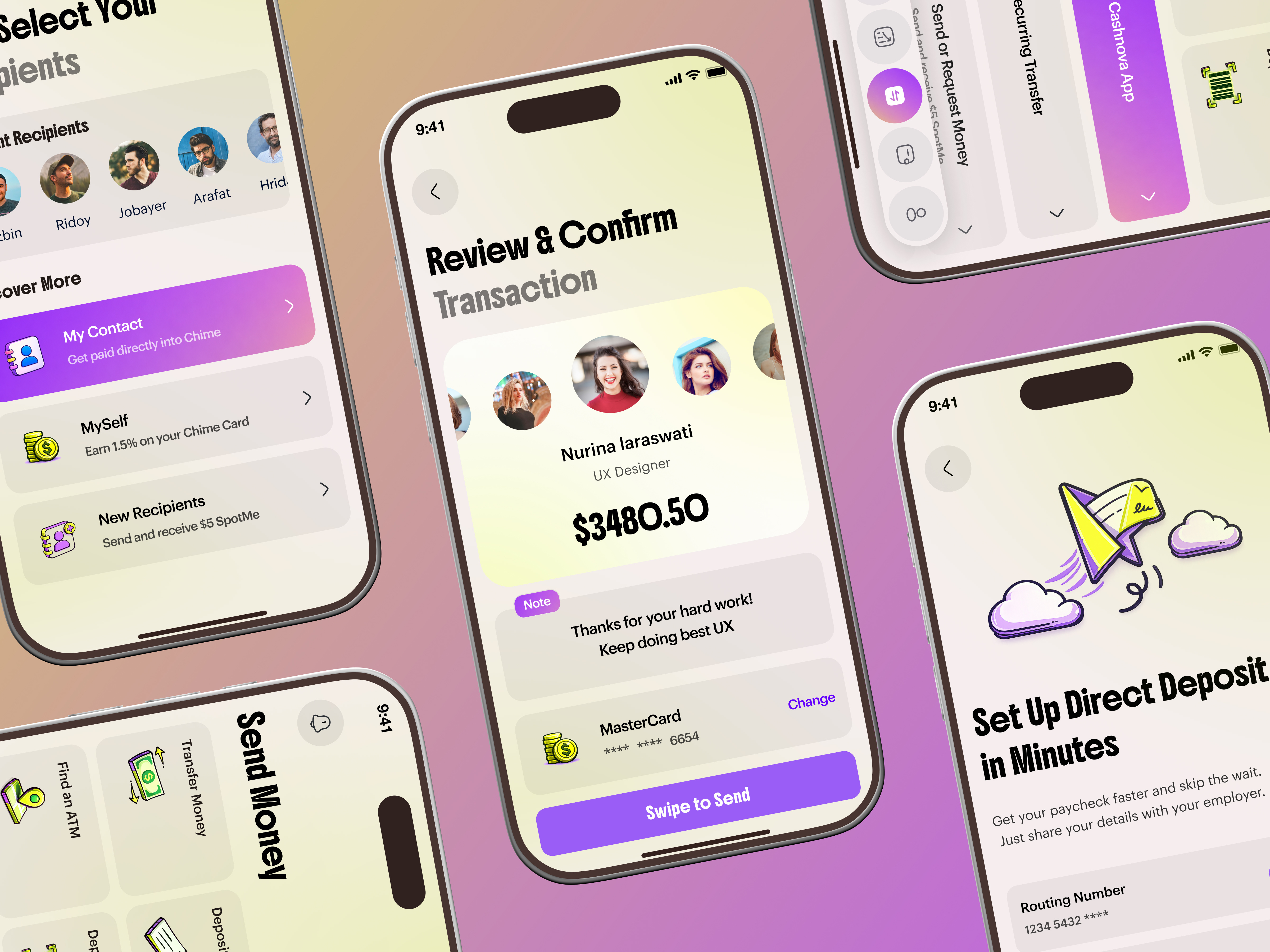 Cashnova - Fintech App UI ( Send Money) bank app banking banking app crypto cryptocurrency finance finance app financial fintech mobile app mobile banking money money app money transfer online banking send send money transaction transfer wallet