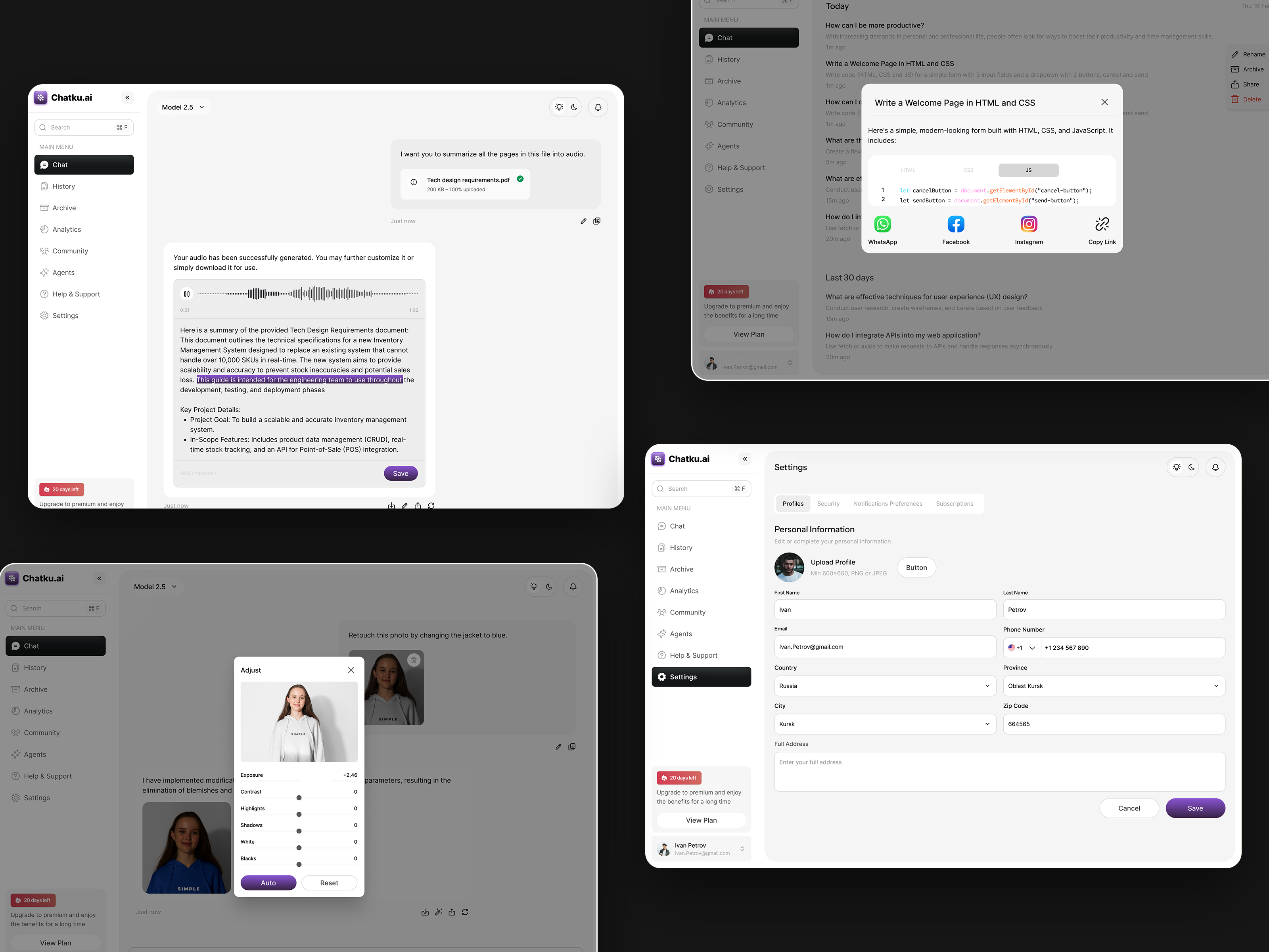 Example of Saa S Dashboard UI/UX
